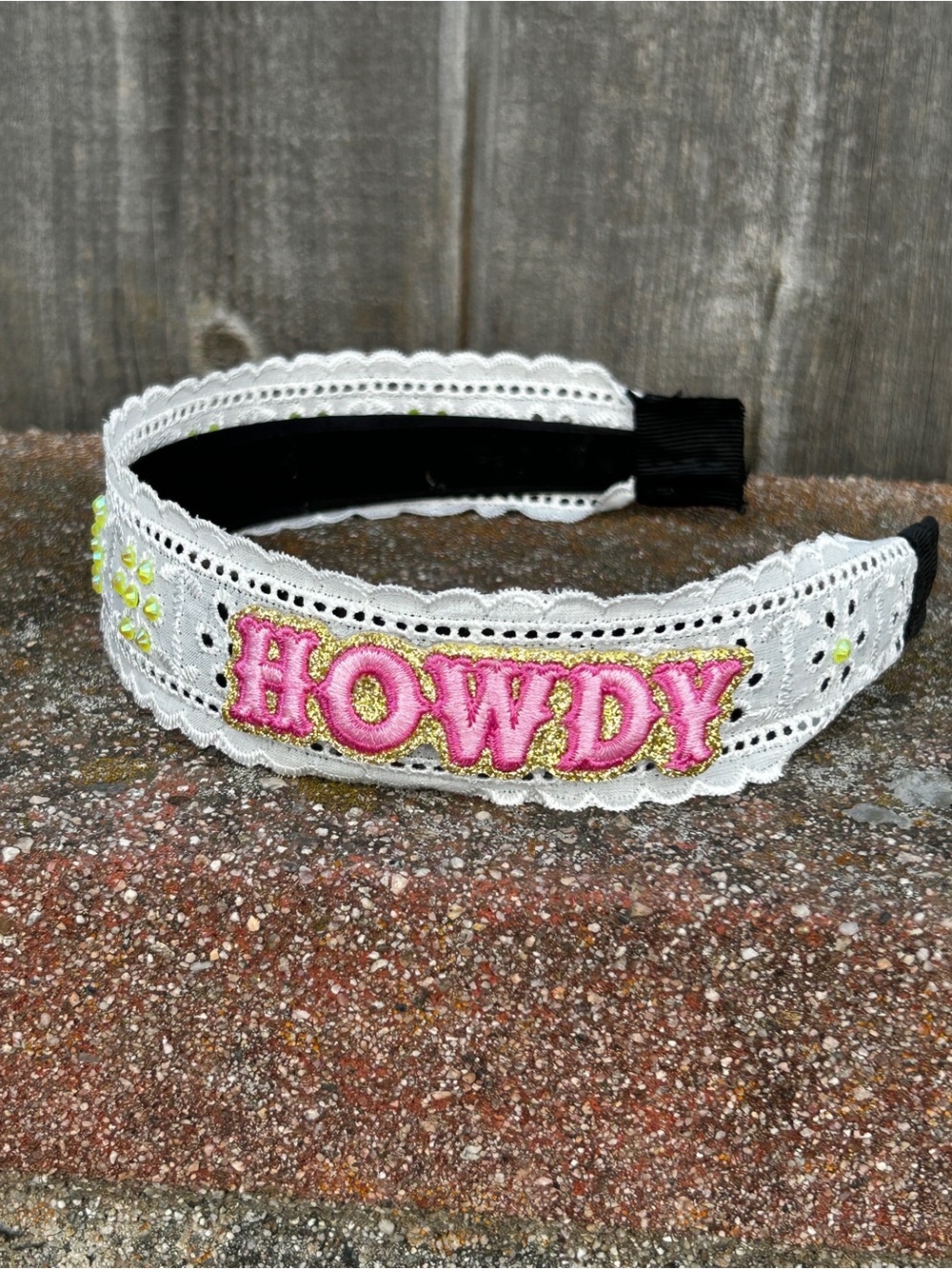 Western themed Headband Howdy & Crystals Handmade Brand new